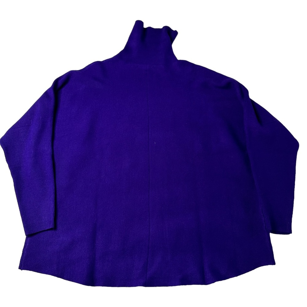 Kate & Mallory indigo blue purple‎ turtleneck oversized sweater size small